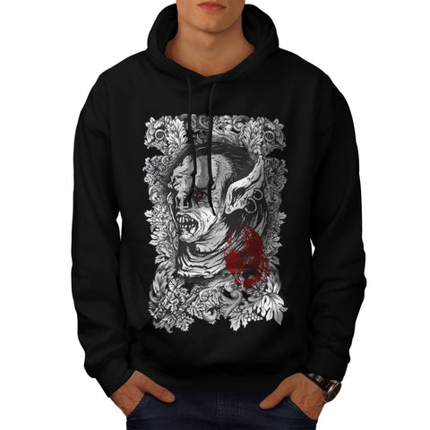 Ugly Zombie Terror Mens Hoodie