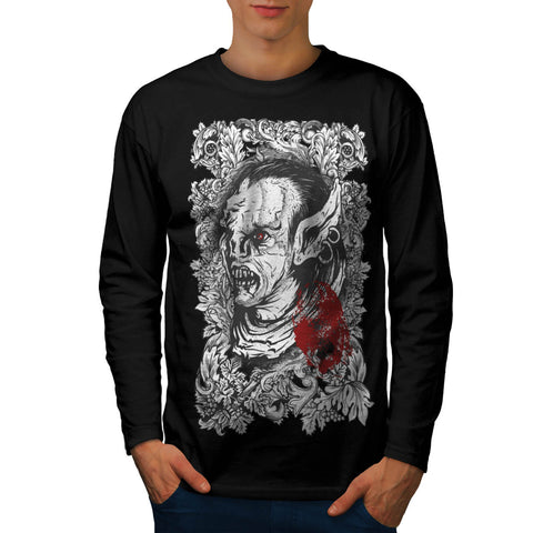 Ugly Zombie Terror Mens Long Sleeve T-Shirt