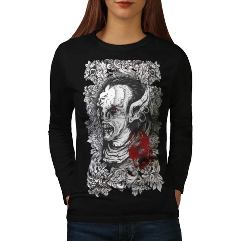 Ugly Zombie Terror Womens Long Sleeve T-Shirt