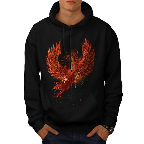 Mythical Fire Bird Mens Hoodie