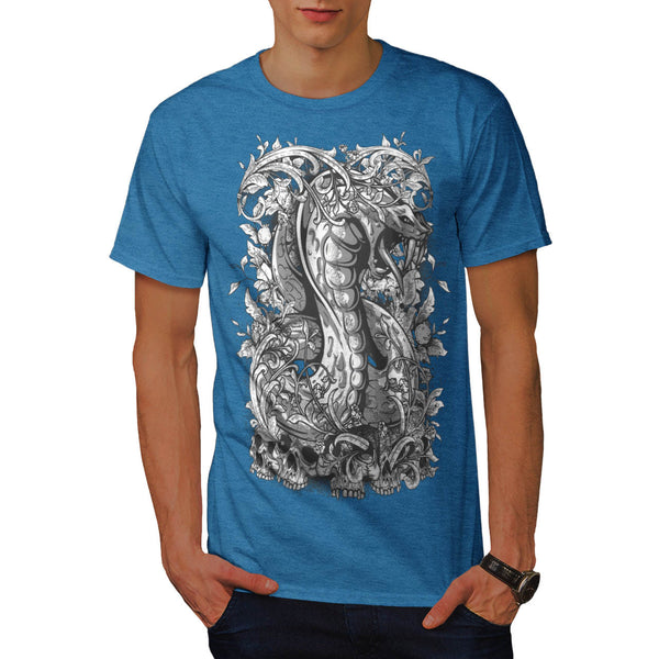 Angry Snake Creature Mens T-Shirt