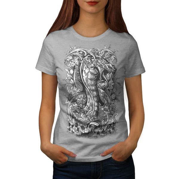 Angry Snake Creature Womens T-Shirt