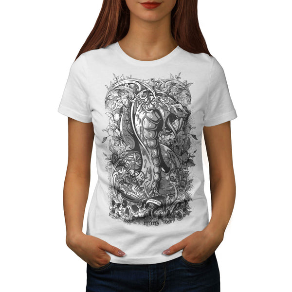 Angry Snake Creature Womens T-Shirt