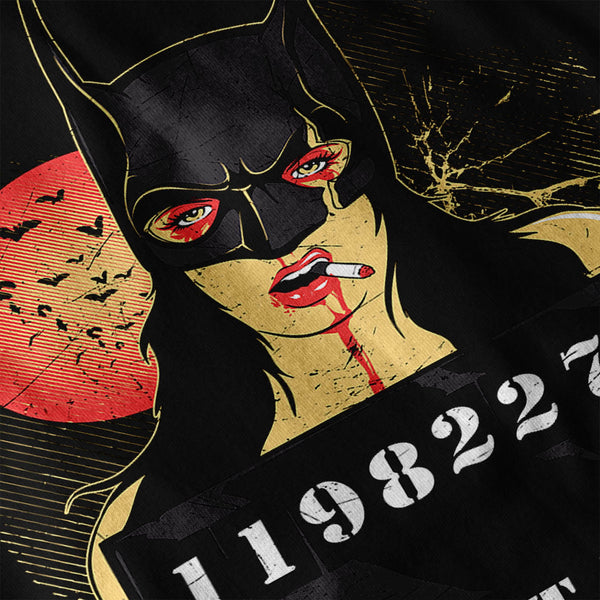 Bat Woman Crime Fight Womens Hoodie