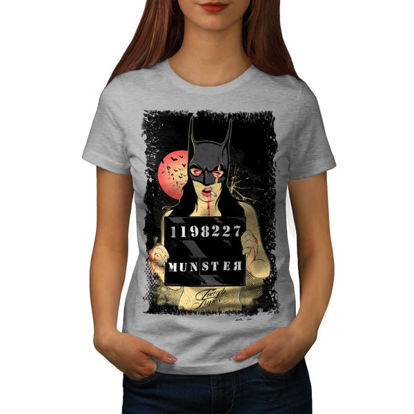 Bat Woman Crime Fight Womens T-Shirt