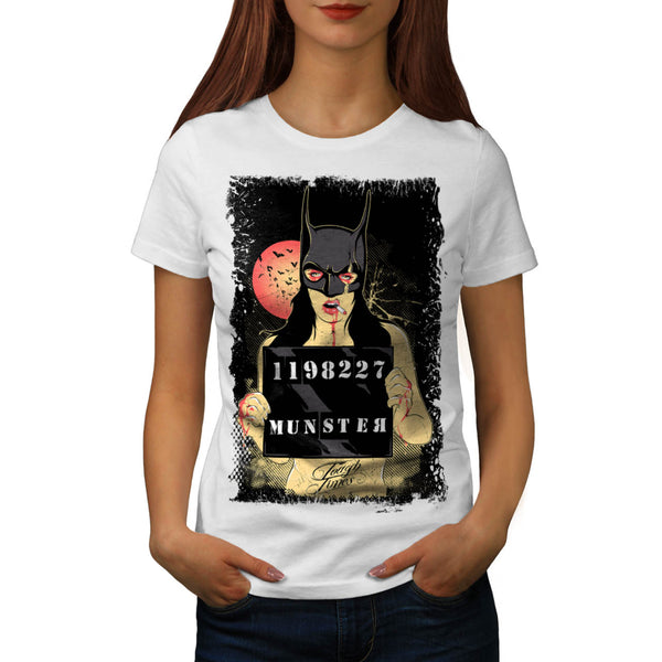 Bat Woman Crime Fight Womens T-Shirt