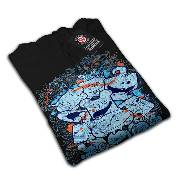 Crazy Smiley Gang Mens Hoodie