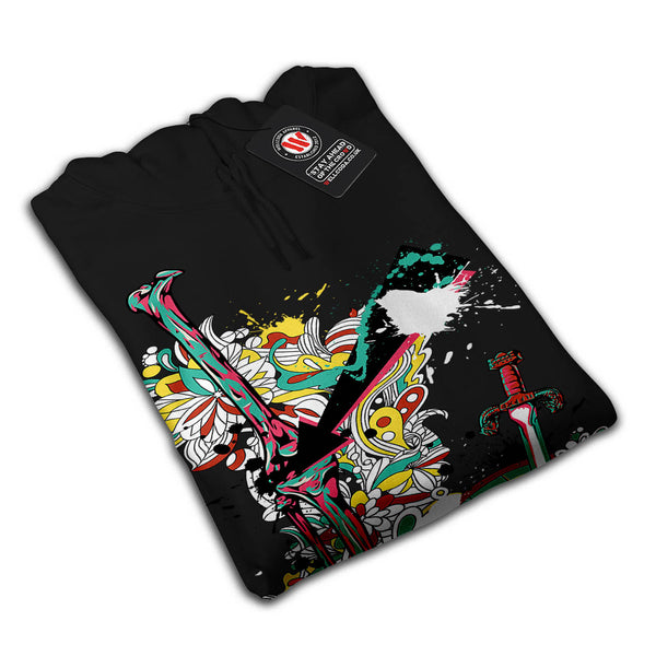 Crazy Death Ground Mens Hoodie
