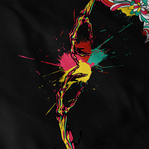 Skeleton Fist Touch Womens Long Sleeve T-Shirt