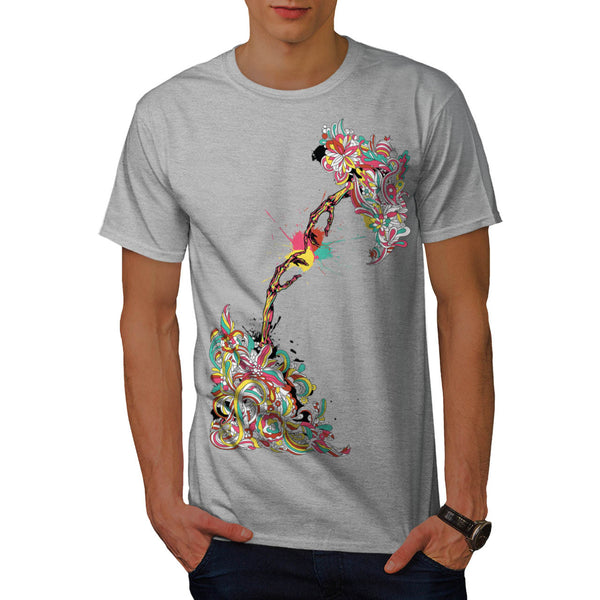 Skeleton Fist Touch Mens T-Shirt