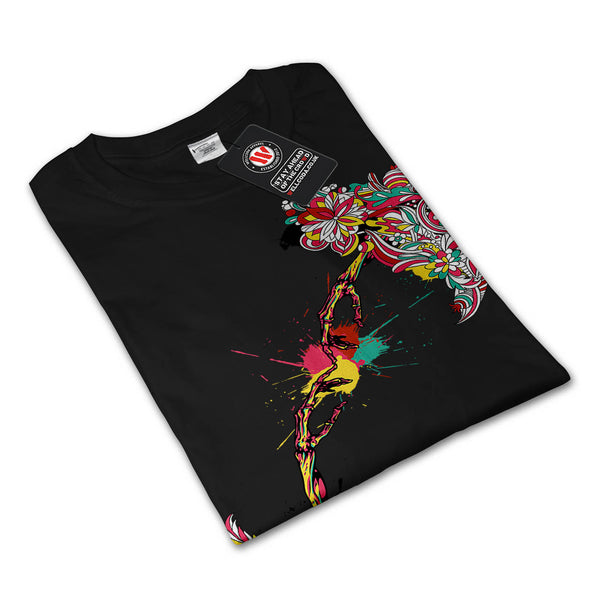 Skeleton Fist Touch Womens Long Sleeve T-Shirt