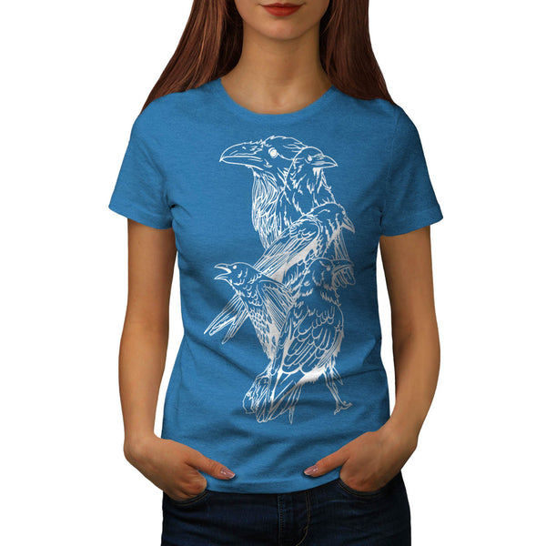 Four Scary Raven Womens T-Shirt