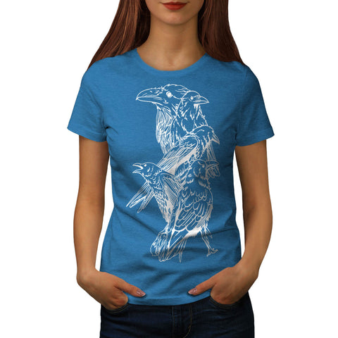 Four Scary Raven Womens T-Shirt