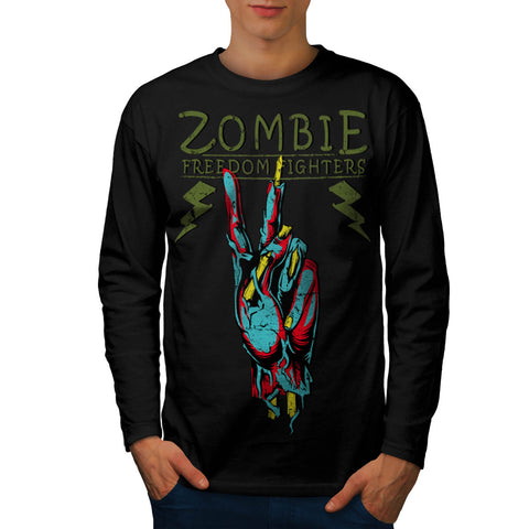 Zombie Freedom Fight Mens Long Sleeve T-Shirt