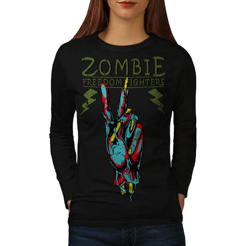 Zombie Freedom Fight Womens Long Sleeve T-Shirt