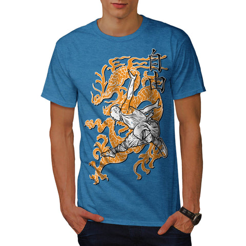 Ninja Dragon Battle Mens T-Shirt