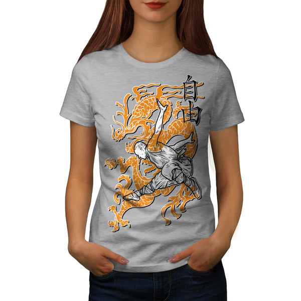 Ninja Dragon Battle Womens T-Shirt