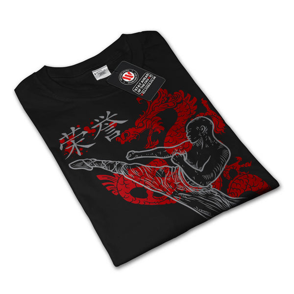 Ninja Dragon Warrior Mens Long Sleeve T-Shirt
