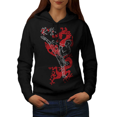 Ninja Dragon Warrior Womens Hoodie