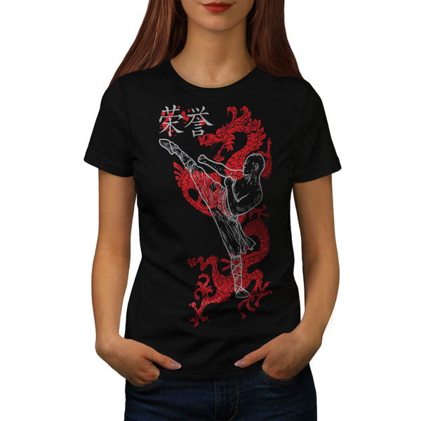 Ninja Dragon Warrior Womens T-Shirt