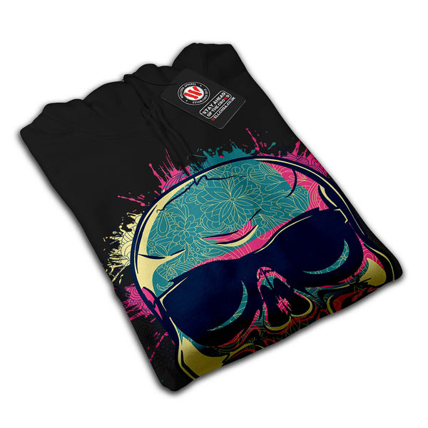 Epic DJ Party Skull Mens Hoodie