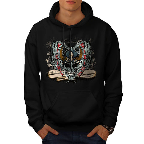 Viking Death Skull Mens Hoodie