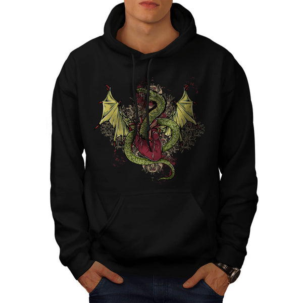 Dragon Heart Monster Mens Hoodie