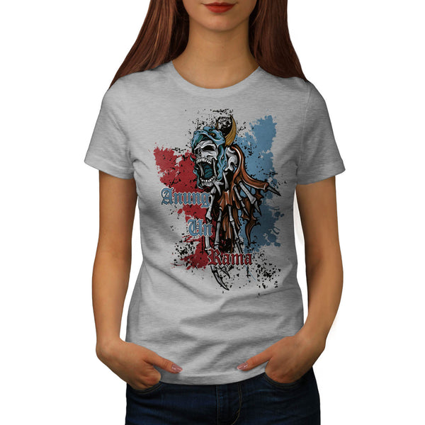 Monster Skull Demon Womens T-Shirt
