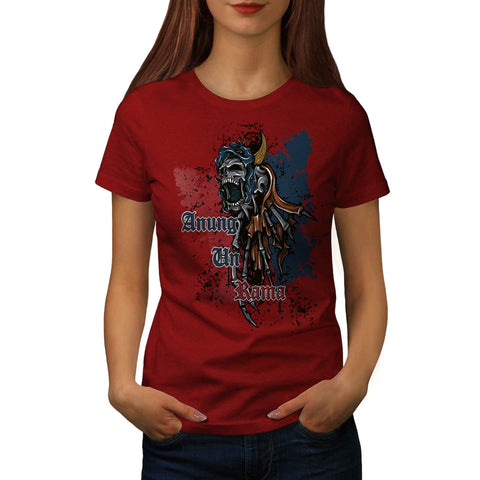 Monster Skull Demon Womens T-Shirt