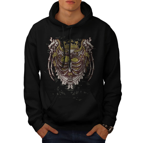 Royal Crown Heart Mens Hoodie