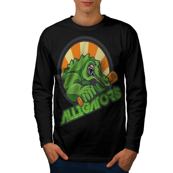 Alligator Invasion Mens Long Sleeve T-Shirt