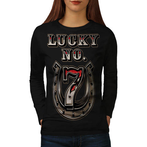 Lucky Number Seven Womens Long Sleeve T-Shirt