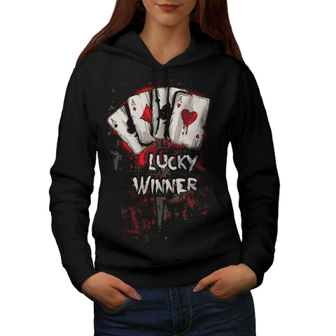 Lucky Winner 4 Aces Womens Hoodie