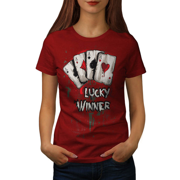 Lucky Winner 4 Aces Womens T-Shirt