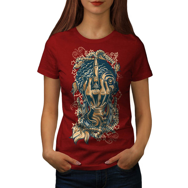 Middle Finger Insult Womens T-Shirt