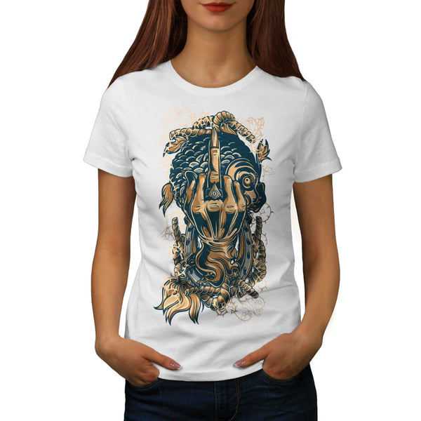 Middle Finger Insult Womens T-Shirt