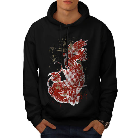 Dragon Asian Print Mens Hoodie