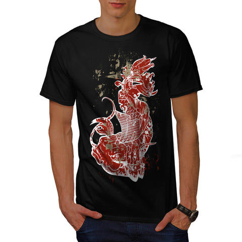 Dragon Asian Print Mens T-Shirt