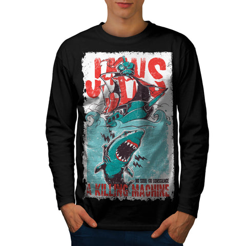 Jaws Killing Machine Mens Long Sleeve T-Shirt