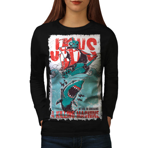 Jaws Killing Machine Womens Long Sleeve T-Shirt