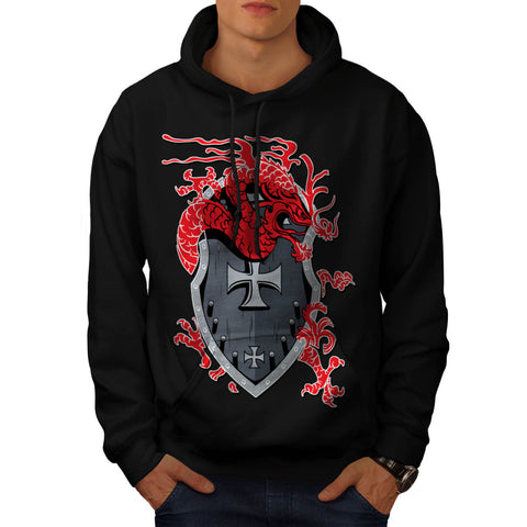 Dragon Knight Attack Mens Hoodie