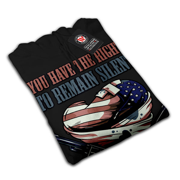 Right Remain Silent Mens Hoodie