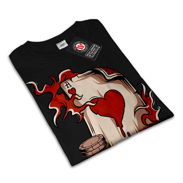 Ace Of Hearts Card Mens T-Shirt