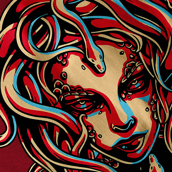 Medusa Queen Snake Womens T-Shirt