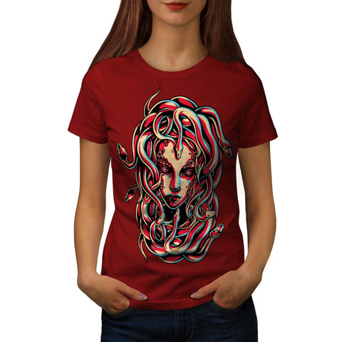 Medusa Queen Snake Womens T-Shirt