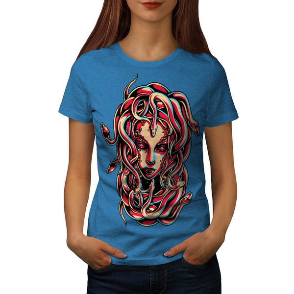 Medusa Queen Snake Womens T-Shirt