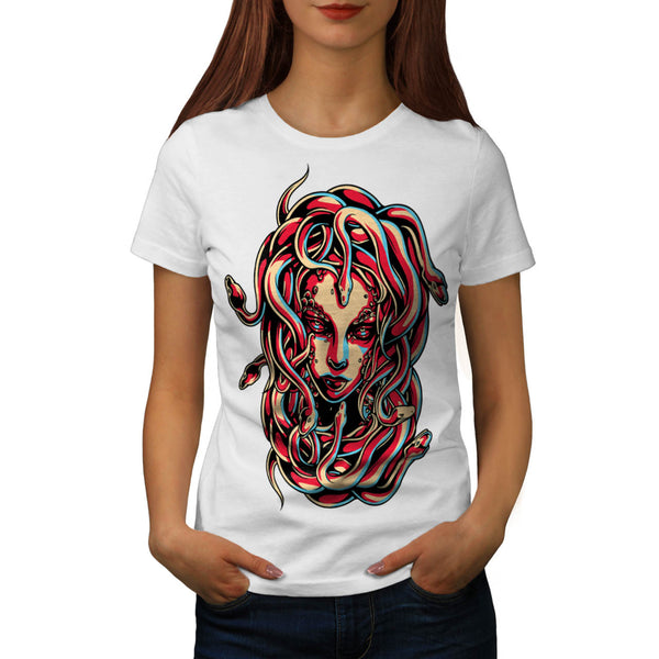 Medusa Queen Snake Womens T-Shirt