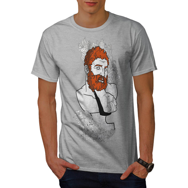 Ginger Beard Statue Mens T-Shirt