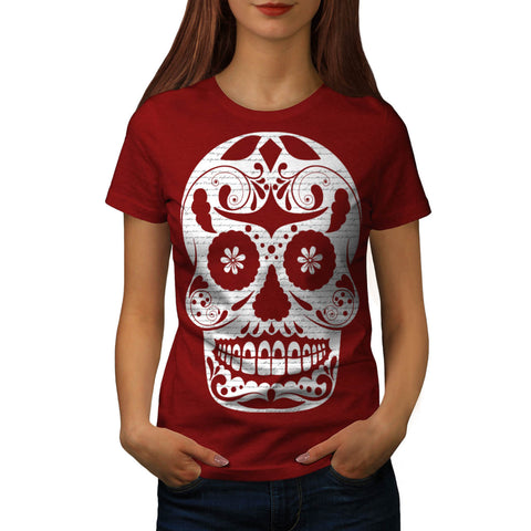 Amazing Aztec Skull Womens T-Shirt