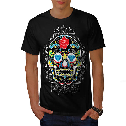 Diamond Skull Eye Mens T-Shirt
